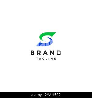 Two Way Initial Letter S Logo Design. Simple Letter S Spinning Logo Design. Stock Vector