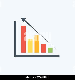 Bar Graph icon vector art image Stock Vector