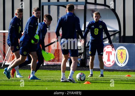 Scotland's Connor Barron (right) during a training session at Lesser ...