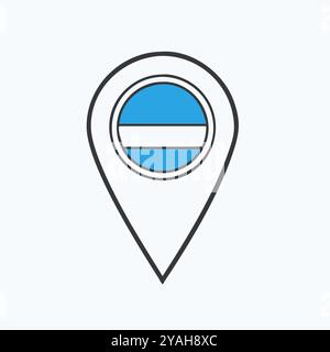Blue Map Pin Icon vector image. Stock Vector