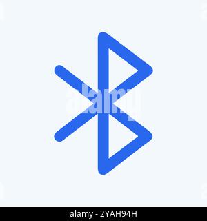 blue Bluetooth icon Stock Vector