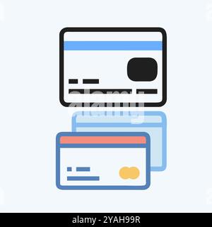 credit cards icon. Stock Vector