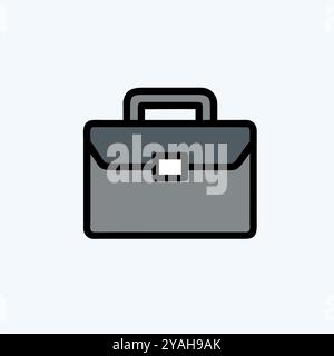 briefcase icon vector art image. Stock Vector