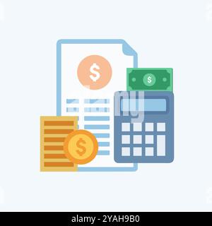 Budget icon vector art image. Stock Vector