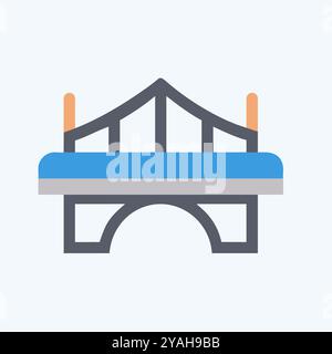 Bridge icon vector image. Stock Vector