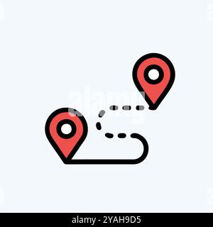 Distance icon vector art image. Stock Vector