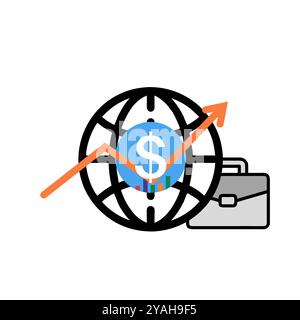 Global Business Icon vector Stock Vector