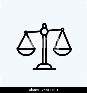 Justice icon vector art image. Stock Vector