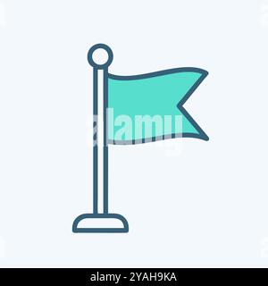 flag icon vector art image. Stock Vector