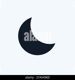 moon icon vector art image. Stock Vector