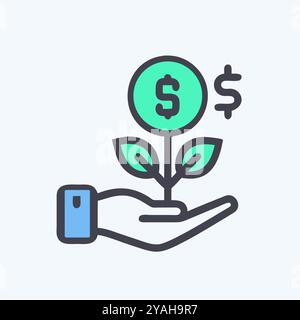 Investment icon vector art image. Stock Vector