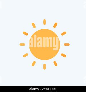 Sun icon vector art image. Stock Vector