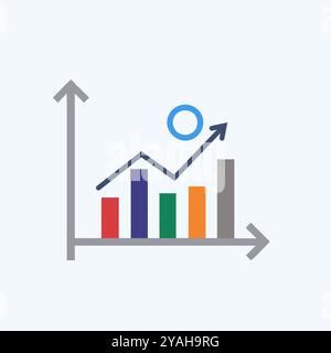 Graph and Analytics icons. Stock Vector
