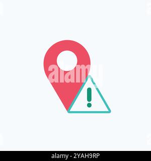 Location Alert icon vector image. Stock Vector