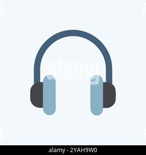 Headphones icon vector art image. Stock Vector
