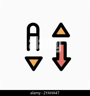 Sort Icon on Light Background. Stock Vector
