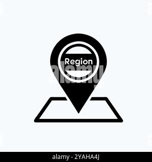 Region Icon vector image. Stock Vector