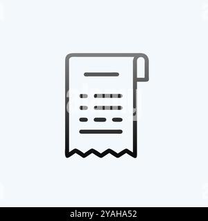 Receipt icon vector art image set. Stock Vector