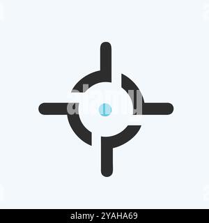 Target icon vector art image.Waypoint icon Stock Vector