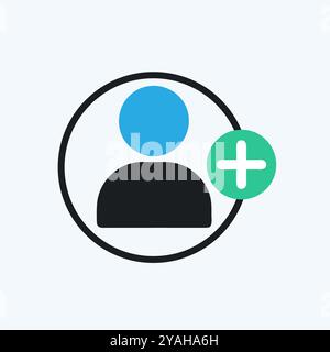 Friend Request icon vector art image. Stock Vector