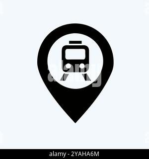 train station icon vector image. Stock Vector