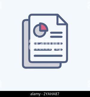 document icon vector art image. report icon Stock Vector