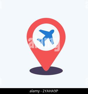 Airport location icon vector image. Stock Vector