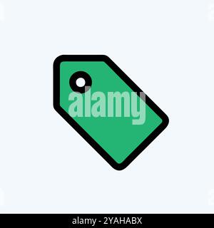 Tag icon vector art image. Stock Vector