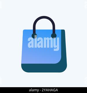 shopping bag icon vector art image. Stock Vector
