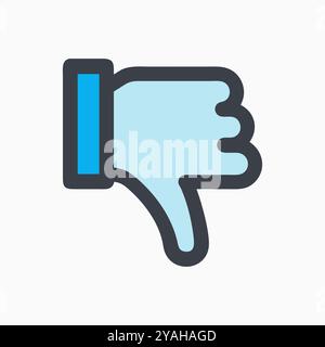 Thumbs Down Dislike Icon vector art image. Stock Vector