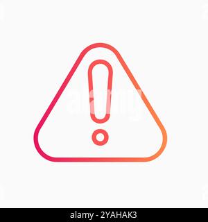 Warning Icon vector art image. Stock Vector
