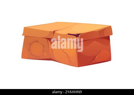 Damaged and crumpled cardboard box representing delivery and logistic ...