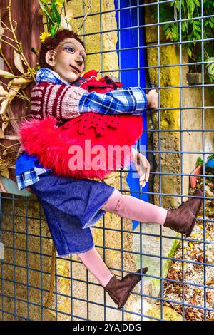 Artwork puppet in display - Le Petit-Pressigny, Indre-et-Loire (37), France. Stock Photo