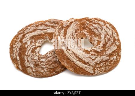 Rye bread isolated on white background Stock Photo