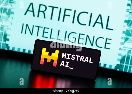 Rf Screens Example In this photo illustration, the Mistral AI logo is seen displayed on a ...