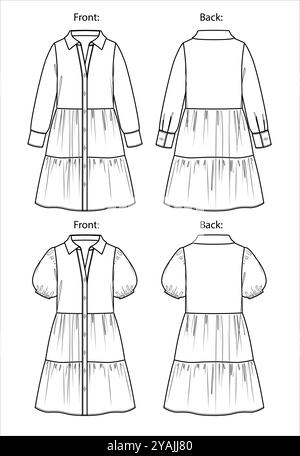 knee length dresses for ladies Eleonora dress PDF sewing pattern – Silversaga Patterns