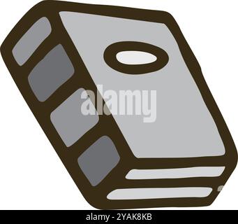Doodle book icon handdrawn with ink pen. Knowledge and education symbol Stock Vector
