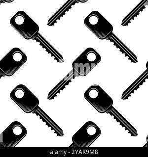 Vector key icon seamless pattern. Key icon. Lock or unlock sign. Padlock. Lock symbol. Unblock. Password icon. Access sign. Private access. Logo templ Stock Vector
