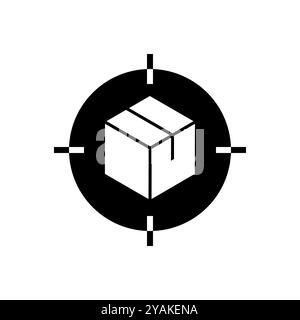search, tracking sent parcel and symbol vector. Stock Vector