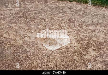 Home plate on baseball field with copy space Stock Photo - Alamy