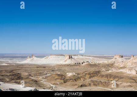 Beautiful Mangystau landscape, Kazakhstan. Bozzhira valley view. Asia panorama Stock Photo