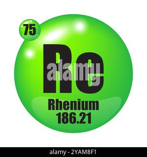 Re Rhenium Chemical Element Periodic Table. Single vector illustration ...