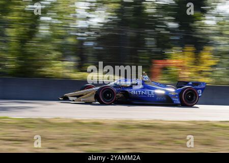 INDYCAR Series driver, RYAN HUNTER-REAY (20) of Ft. Lauderdale, Florida, travels through the backstretch during the last practice session for the Bitn Stock Photo