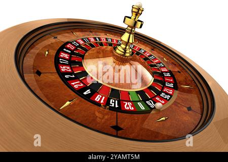 Roulette, built in three-dimensional program, on a white background Stock Photo