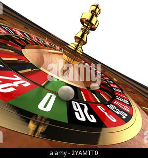 Roulette, built in three-dimensional program, on a white background Stock Photo