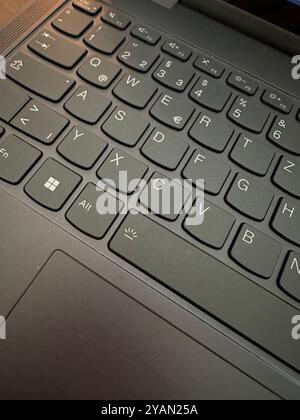grey keyboard close-up Stock Photo