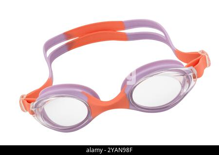 Swim optical goggles isolated on white background. Swimming protective glasses isolated. Stock Photo