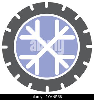 Winter tire icon sign vector,Symbol, logo illustration for web and mobile Stock Vector