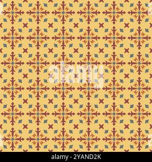 Talavera pattern design. Azulejos portugal. Turkish ornament. Moroccan tile mosaic Stock Vector