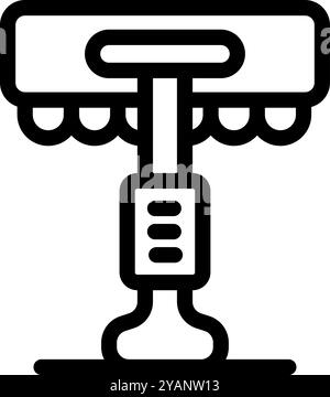 Parking meter icon, parking time concept line vector illustration Stock Vector